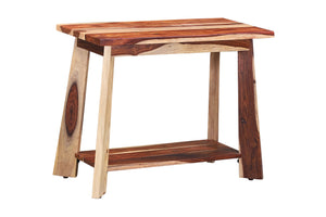Porter Designs Kalispell Solid Sheesham Wood End Table - Artisan Crafted, Timeless Elegance & Style Natural Wood 05-196-26-2419