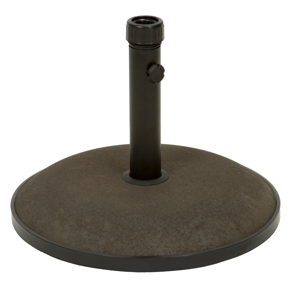 English Elm Christopher Knight Home® - UM-HOLDER heavy-duty round concrete base 55 lbs for umbrella stability, low-profile 25.25x22.5x4.8 inches Brown 54756.00BRN