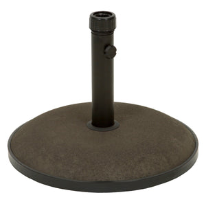 English Elm Christopher Knight Home® - UM-HOLDER heavy-duty round concrete base 55 lbs for umbrella stability, low-profile 25.25x22.5x4.8 inches Brown 54756.00BRN