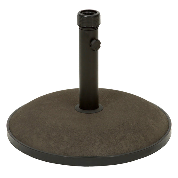 English Elm Christopher Knight Home® - UM-HOLDER heavy-duty round concrete base 55 lbs for umbrella stability, low-profile 25.25x22.5x4.8 inches Brown 54756.00BRN