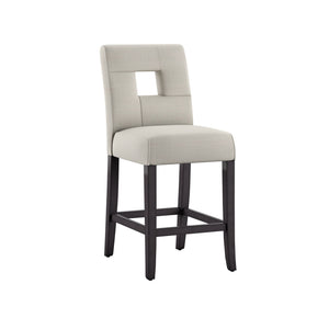 Homelegance By Top-Line Adalynn Keyhole Counter Height High Back Stools (Set of 2) Black Rubberwood