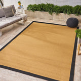 Christopher Knight Home® Knight Beige/Black Border Area Rug, 8x11ft, Stain-Resistant Polypropylene