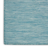 Nourison Positano POS01 Machine Made Power-loomed No Border Indoor/Outdoor Modern Outdoor Rug Aqua, Aqua 100% Polypropylene 99446842138