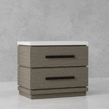 Parker House Pure Modern Bedroom 2 Drawer Nightstand Moonstone Oak Solids / Oak Veneers BPUR#51282