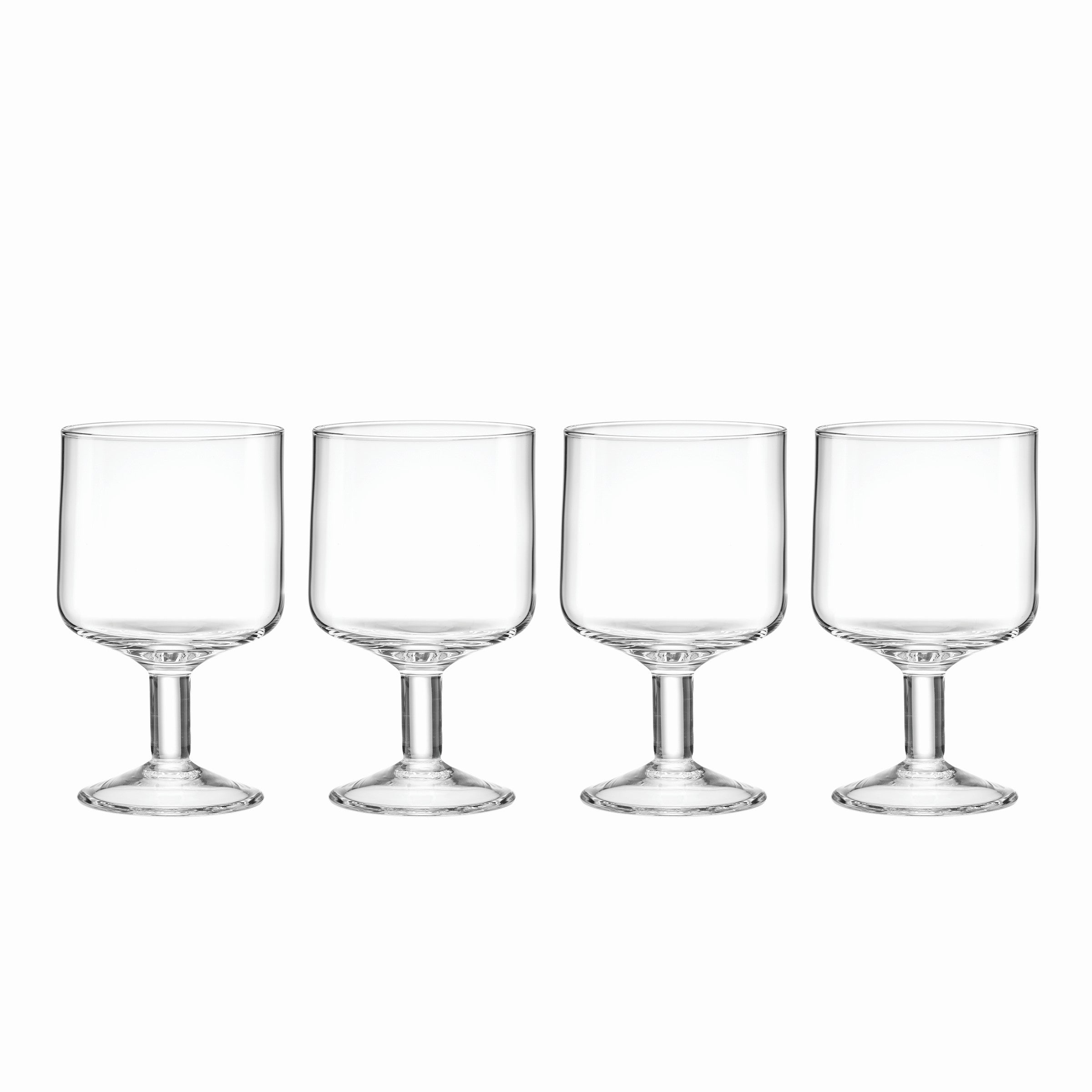 Tuscany Stackable 4-Piece Wine Glass Set, 12oz Clear Dishwasher-Safe G