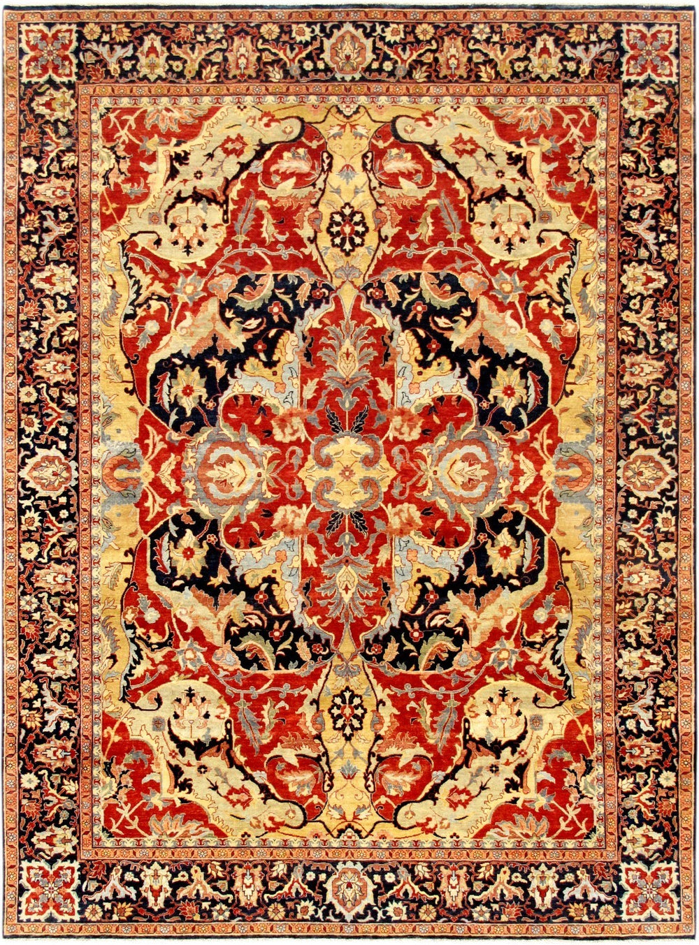 Pasargad Home Bidjar Collection Hand-knotted Lamb's Wool Area Rug For Timeless Elegance And Durability   Ps-1 9x12