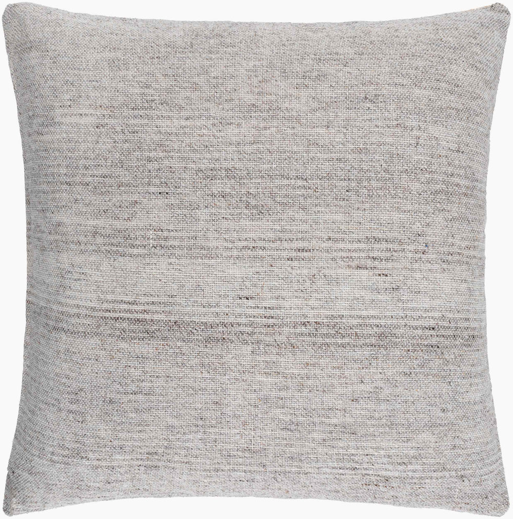 Surya Bonnie 18"X18" Country Cottage Accent Pillow - Luxurious Cotton-wool Blend With Intricate Stitching Light Gray Cotton,Wool,Cotton Bie001-1818