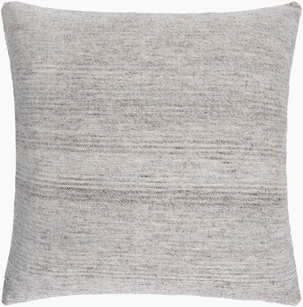 Surya Bonnie 18"X18" Country Cottage Accent Pillow - Luxurious Cotton-wool Blend With Intricate Stitching Light Gray Cotton,Wool,Cotton Bie001-1818