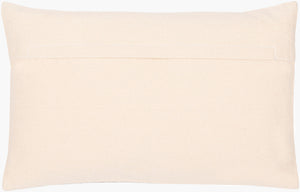 Surya Bonnie 14"L X 22"W Country Cottage Lumbar Pillow - Soft Cotton & Wool Blend With Intricate Stitching Light Gray Cotton,Wool,Cotton Bie001-1422