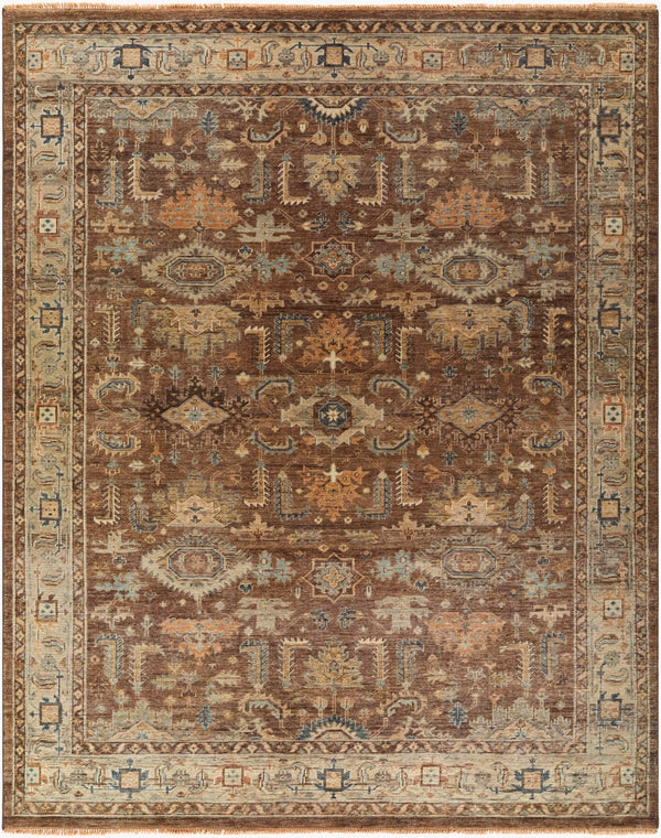 Surya Bijar Handmade Wool Rug 10' X 14' - Timeless Elegance, Durable Design, Perfect For Any Room! Burnt Umber Wool Bij2300-23