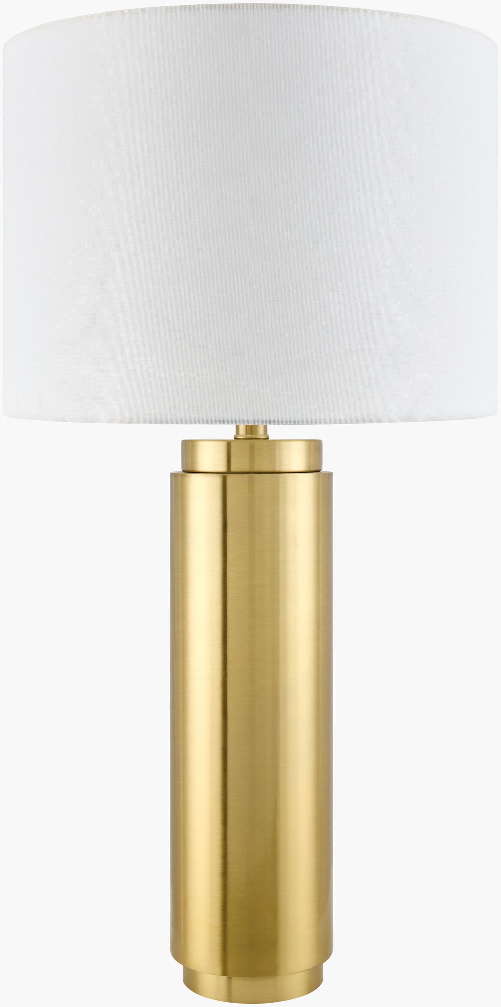 Surya Bilyana 30" Arts & Crafts Accent Table Lamp With Elegant Linen Shade - Perfect For Any Room Decor! Body, Metallic ,Brass,Shade, White,Finial, Metallic ,Brass,Harp, Metallic ,Brass,Cord, Translucent Iron,Linen,Polyester,Iron Bil-004