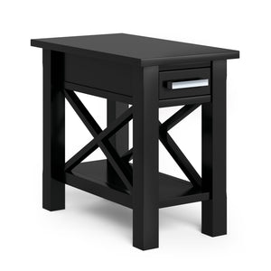 English Elm Kitchener - Handcrafted Narrow Side Table In Classic Black For Stylish, Compact Living Spaces B136P158763