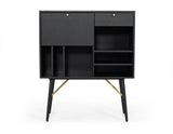 VIG Furniture Modrest Billy Modern Black Oak & Gold Tall Buffet VGDWJ9584-1