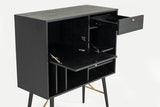 VIG Furniture Modrest Billy Modern Black Oak & Gold Tall Buffet VGDWJ9584-1