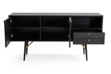 VIG Furniture Modrest Billy Modern Black Oak & Gold Buffet VGDWJ9580-1