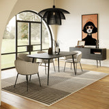 VIG Furniture Modrest Billy Modern Black Oak & Gold Extendable Dining Table VGDWJ3498