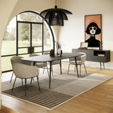 VIG Furniture Modrest Billy Modern Black Oak & Gold Extendable Dining Table VGDWJ3498