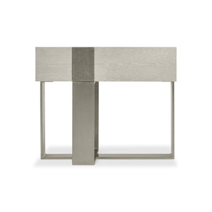 Bernhardt Bernhardt Tempo Nightstand With Wire-Brushed Oak, Satin Nickel Aluminum Base, Soft-Close Drawer & Usb Charging 346219L