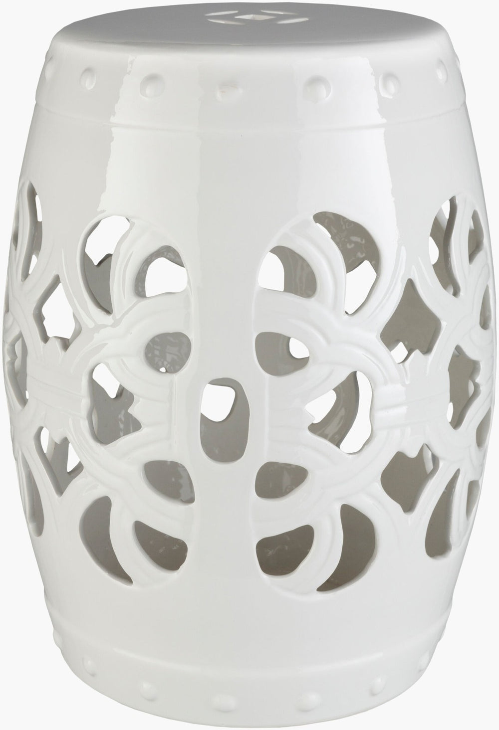 Livabliss Brinnon Outdoor Ceramic Garden Stool Handcrafted Global Style Patio Plant Stand BIN003-131318