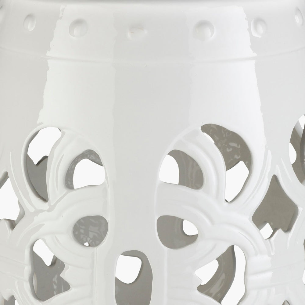 Livabliss Brinnon Outdoor Ceramic Garden Stool Handcrafted Global Style Patio Plant Stand BIN003-131318