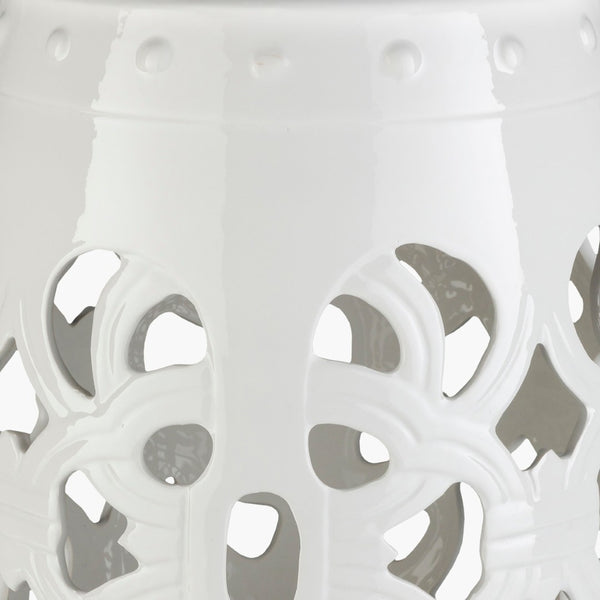 Livabliss Brinnon Outdoor Ceramic Garden Stool Handcrafted Global Style Patio Plant Stand BIN003-131318