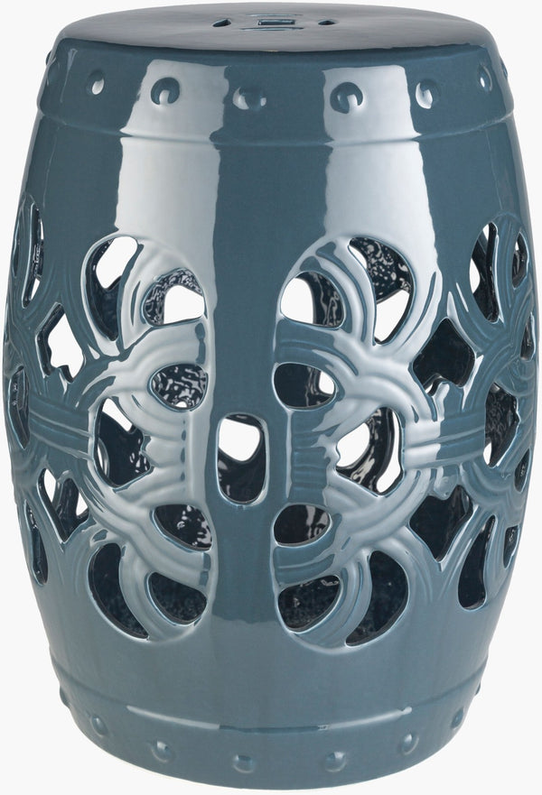 Livabliss Brinnon Ceramic Barrel Garden Stool Artisan Global Style Outdoor Accent Side Table BIN004-131318