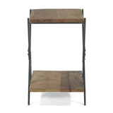 Christopher Knight Home® - Noble House - Oxbow Modern Industrial Handcrafted Wood Side Table, Light Walnut and Gray