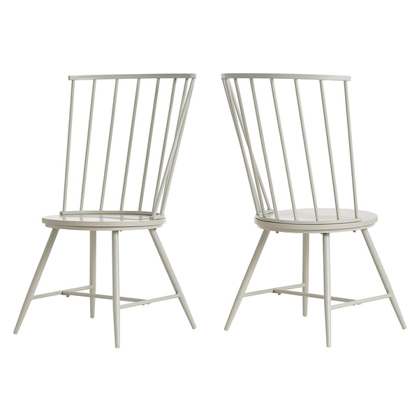 Homelegance By Top-Line Maverick High Back Windsor Classic Dining Chairs (Set of 2) Grey Engineered Wood