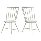 Homelegance By Top-Line Maverick High Back Windsor Classic Dining Chairs (Set of 2) Grey Engineered Wood