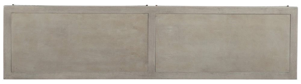 Hooker Furniture Elixir Sculptural Buffet With Starburst Doors, Gray-Beige Walnut Veneer, Ventilated Media Console 5990-75900-LTWD