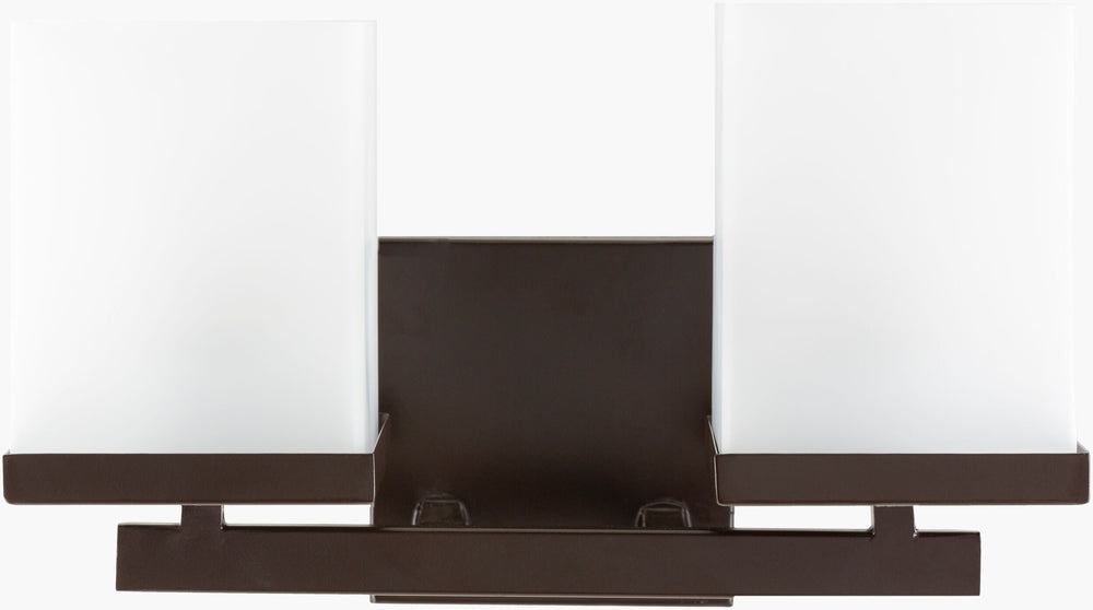 Surya Blaire Modern Wall Sconce – 6"L X 13"W X 7"H, Elegant Design To Revitalize Your Home Decor Space Fixture, Brown Iron,Glass Bir-001