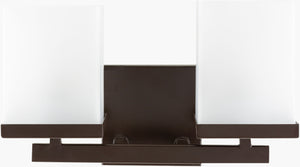 Surya Blaire Modern Wall Sconce – 6"L X 13"W X 7"H, Elegant Design To Revitalize Your Home Decor Space Fixture, Brown Iron,Glass Bir-001