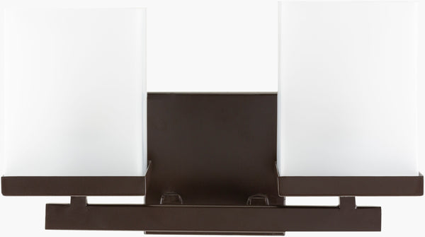 Surya Blaire Modern Wall Sconce – 6"L X 13"W X 7"H, Elegant Design To Revitalize Your Home Decor Space Fixture, Brown Iron,Glass Bir-001