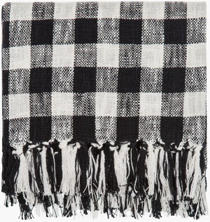 Surya Briar 50"W X 60"L Cotton Woven Throw Blanket – Cozy Charm With Fringe For Cottage-style Homes  Cotton,Cotton Bir1000-5060