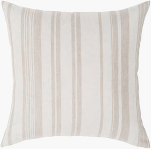 Livabliss Baris Embroidered Linen Cotton Accent Pillow Cottage Style Neutral Beige Sofa Throw BIS001-2020P