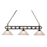 Billiard Motif 51'' Wide 3-Light Linear Chandelier - Matte Black BIS9300 Elk Lighting