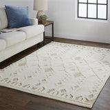 Feizy Rugs Anica Wool Hand Tufted Scandinavian Rug Ivory/Tan/Silver 12' x 15'