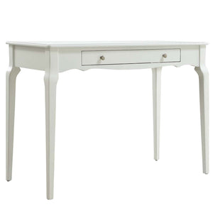 Homelegance By Top-Line Ryleigh 1-Drawer Wood Writing Desk White Rubberwood