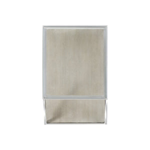 Bernhardt Bernhardt Cornelia Bi-Level Glass Side Table With Nebbia Wood Shelf Brushed Stainless Steel Legs 331121