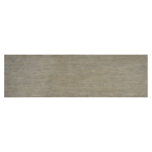 Bernhardt Bernhardt Albion Console Table In Soft Pewter White Oak — Sculptural 74" Entryway Centerpiece 311912