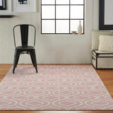 Nourison Jubilant JUB19 Machine Made Power-loomed Borderless Design Indoor Only Contemporary  Rug Pink, Pink 100% Polypropylene 99446479945