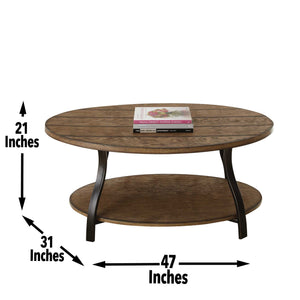 English Elm Steve Silver - Denise - Oval Cocktail Table - Brown