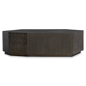 Bernhardt Bernhardt Sculptural Alton Cocktail Table — Seven-Sided Wire-Brushed Oak Top, End-Grain Detail, Casters (57.38" W) 357015
