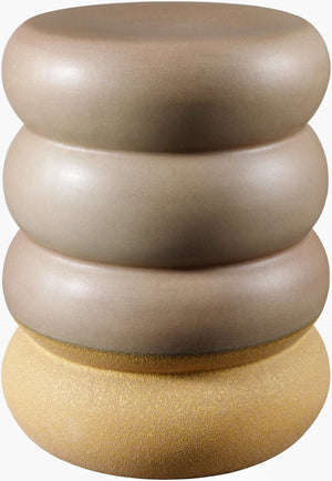 Livabliss Bizen Handcrafted Ceramic Garden Stool Versatile Barrel Side Table for Patio or Home BIZ003-171313