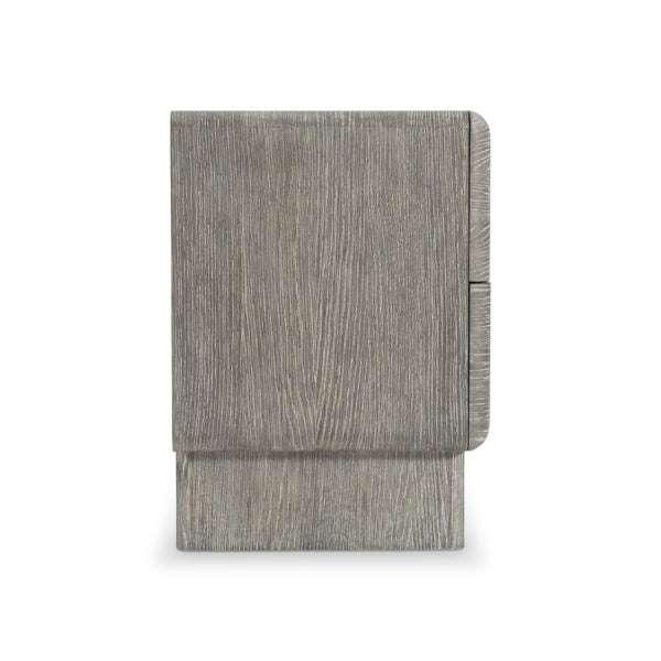 Bernhardt Bernhardt Monolith Nightstand 34" — Wirebrushed Puma Oak, Sculptural Rounded Case, Soft-Close Drawers, Usb Charging 343232