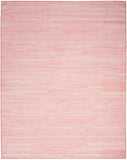 Nourison Washable Essentials WAE01 Machine Made Loom-woven Borderless Design Indoor Only Modern  Rug Pink, Pink Front Base, 85% Polyester,9% Cotton,6% Other Fibers 99446949684