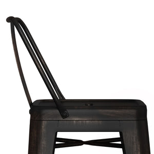 English Elm Rayne 24" Metal Counter Height Stool Set Of 2 - Vintage Industrial Style For Kitchen & Bar Use B136P159477-GIGA
