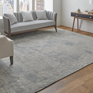 Feizy Rugs Eastfield Artisanal Hand-woven Viscose And Wool Abstract Rug - Modern Style For Any Space Silver,Gray Viscose,Wool Eas6989fgry000b00