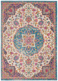 Nourison Passion PSN22 Machine Made Power-loomed Narrow Border Indoor Only Transitional Bohemian Rug Ivory,Multi, Ivory 100% Polypropylene 99446717757