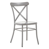 Homelegance By Top-Line Greta Metal Dining Chairs (Set of 2) Grey Metal